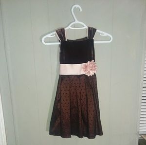 Sugarplum. Velvet brown toddler dress